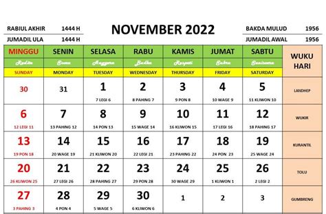 bulan islam november 2022